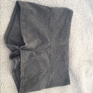 Gray spandex shorts